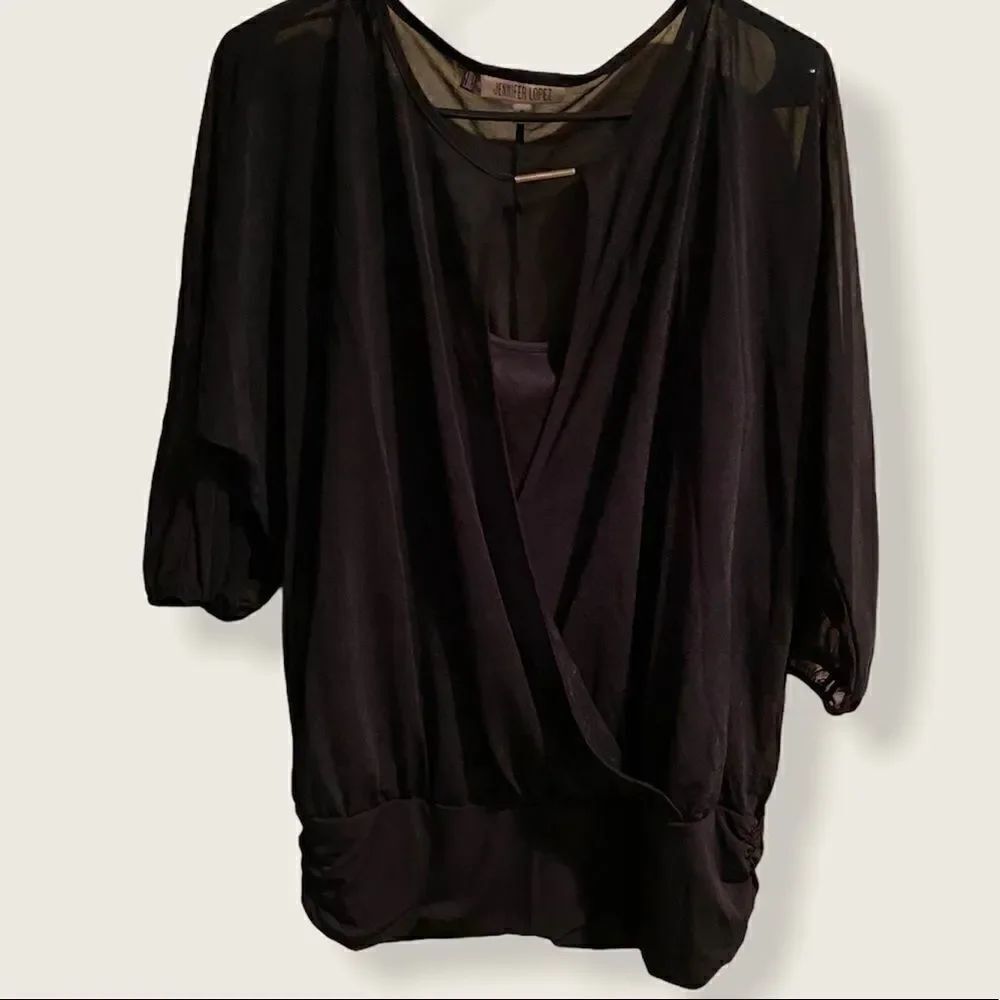 Jennifer Lopez Black Top  Sz Med